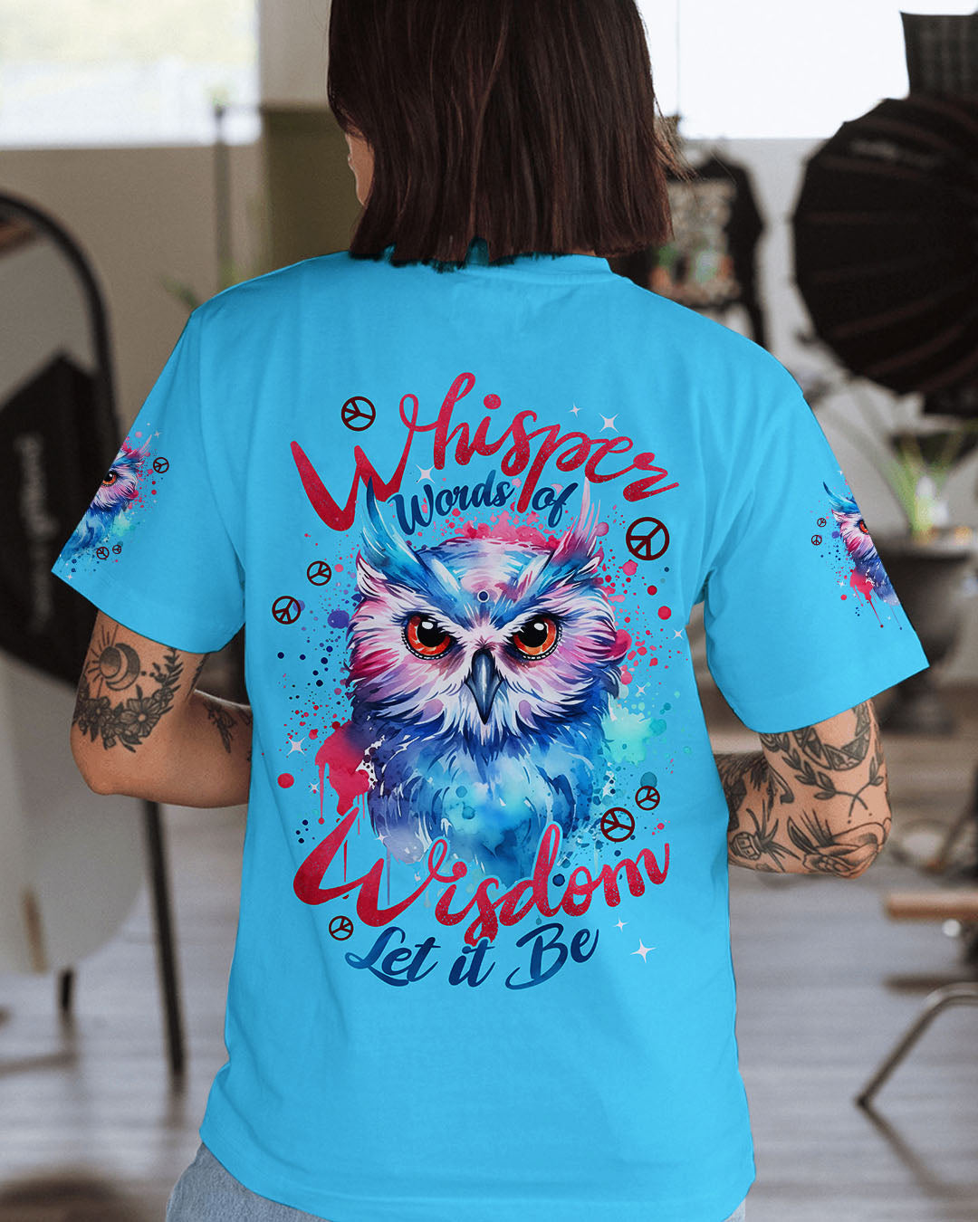 WHISPER WORDS OF WISDOM LET IT BE OWL ALL OVER PRINT - TYPQ2810251
