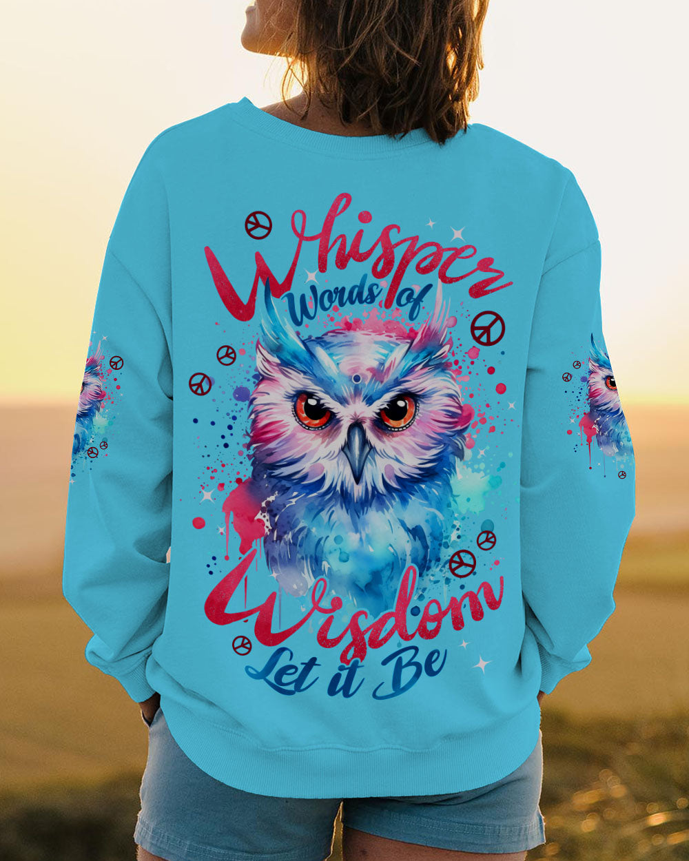 WHISPER WORDS OF WISDOM LET IT BE OWL ALL OVER PRINT - TYPQ2810251