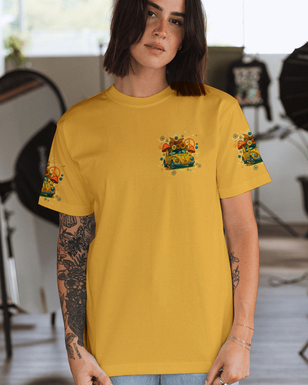 I'M NOT SHORT HIPPIE CAR ALL OVER PRINT - TYPQ2908253