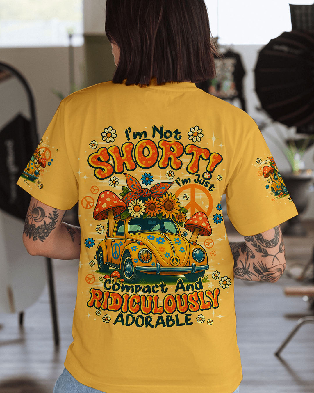 I'M NOT SHORT HIPPIE CAR ALL OVER PRINT - TYPQ2908253