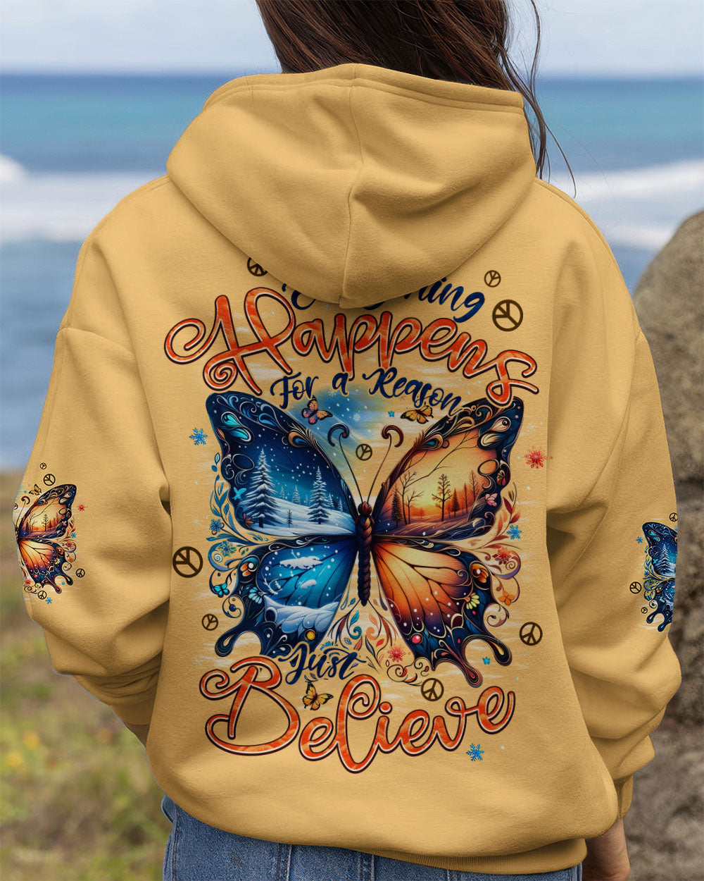 JUST BELIEVE BUTTERFLY ALL OVER PRINT - TYPQ2910251