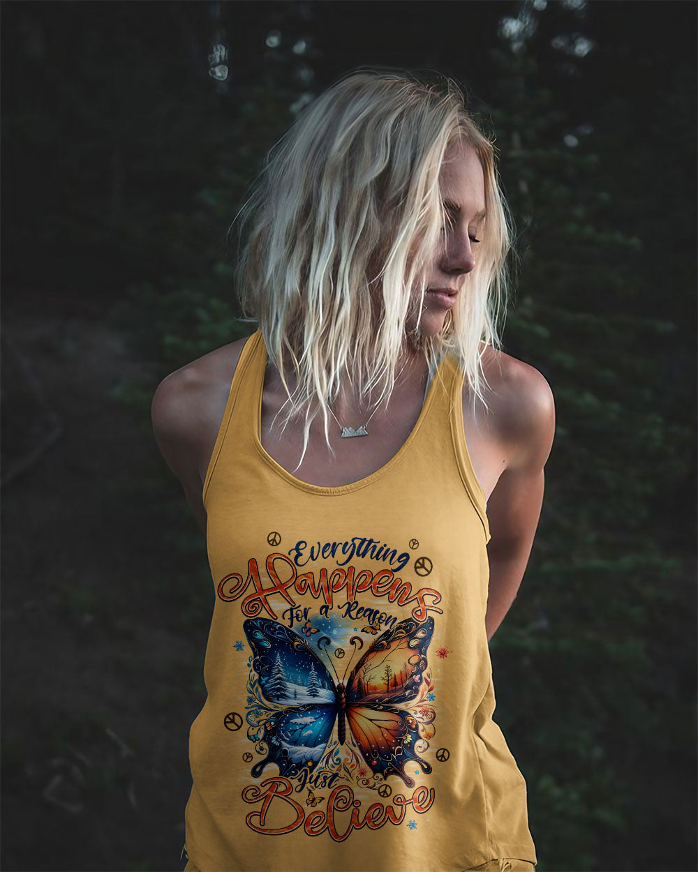 JUST BELIEVE BUTTERFLY ALL OVER PRINT - TYPQ2910251