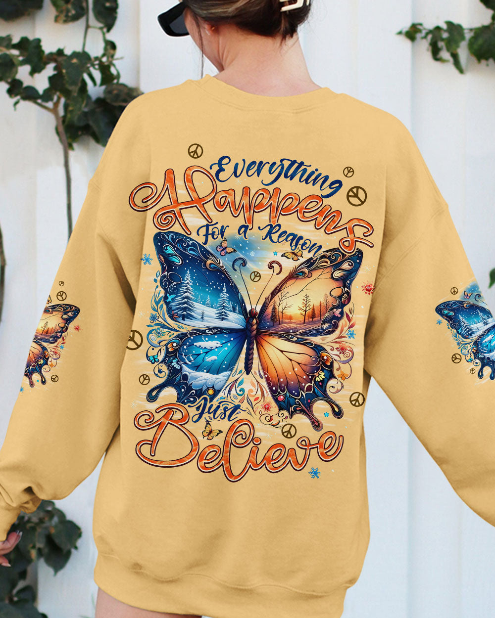 JUST BELIEVE BUTTERFLY ALL OVER PRINT - TYPQ2910251