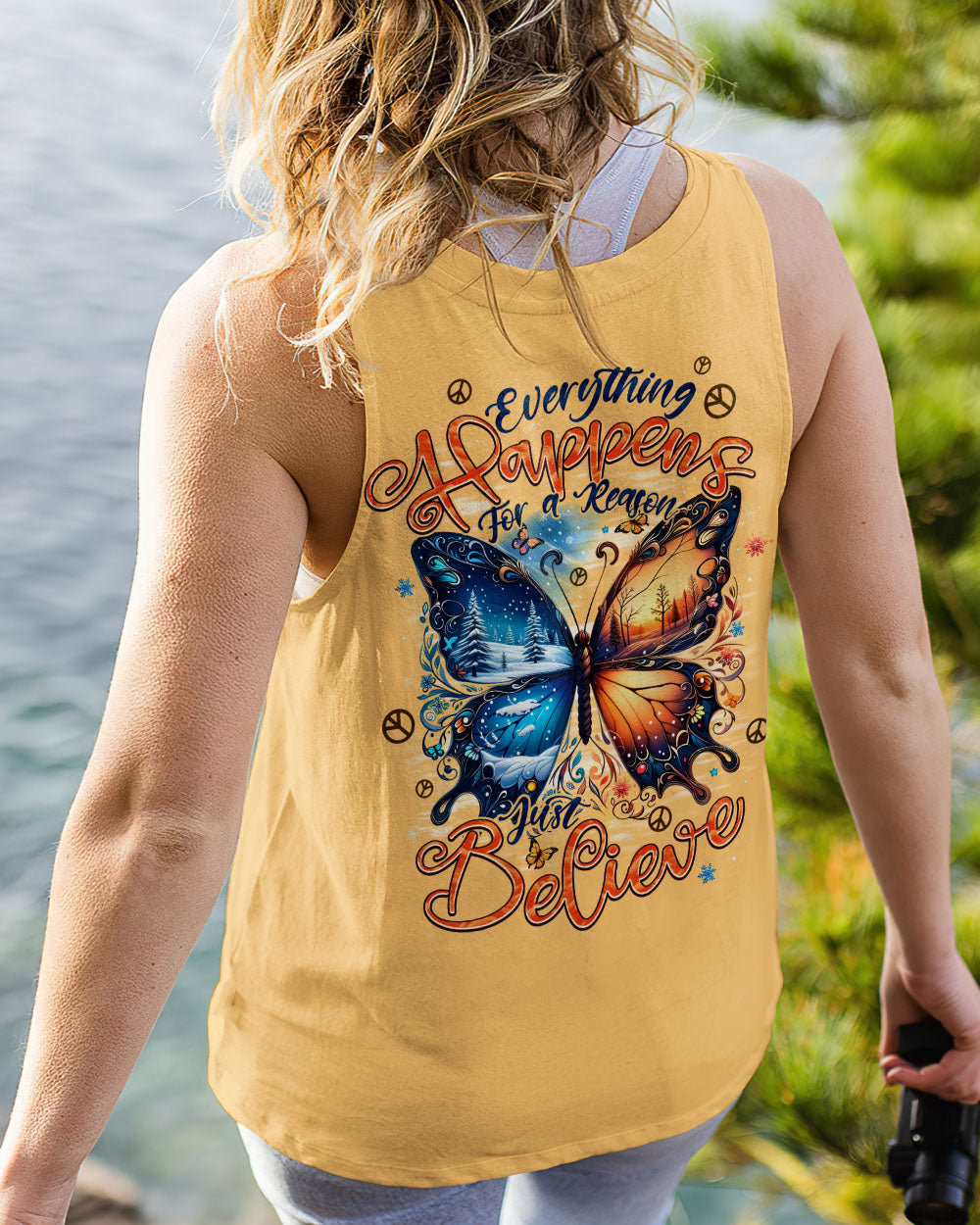 JUST BELIEVE BUTTERFLY ALL OVER PRINT - TYPQ2910251
