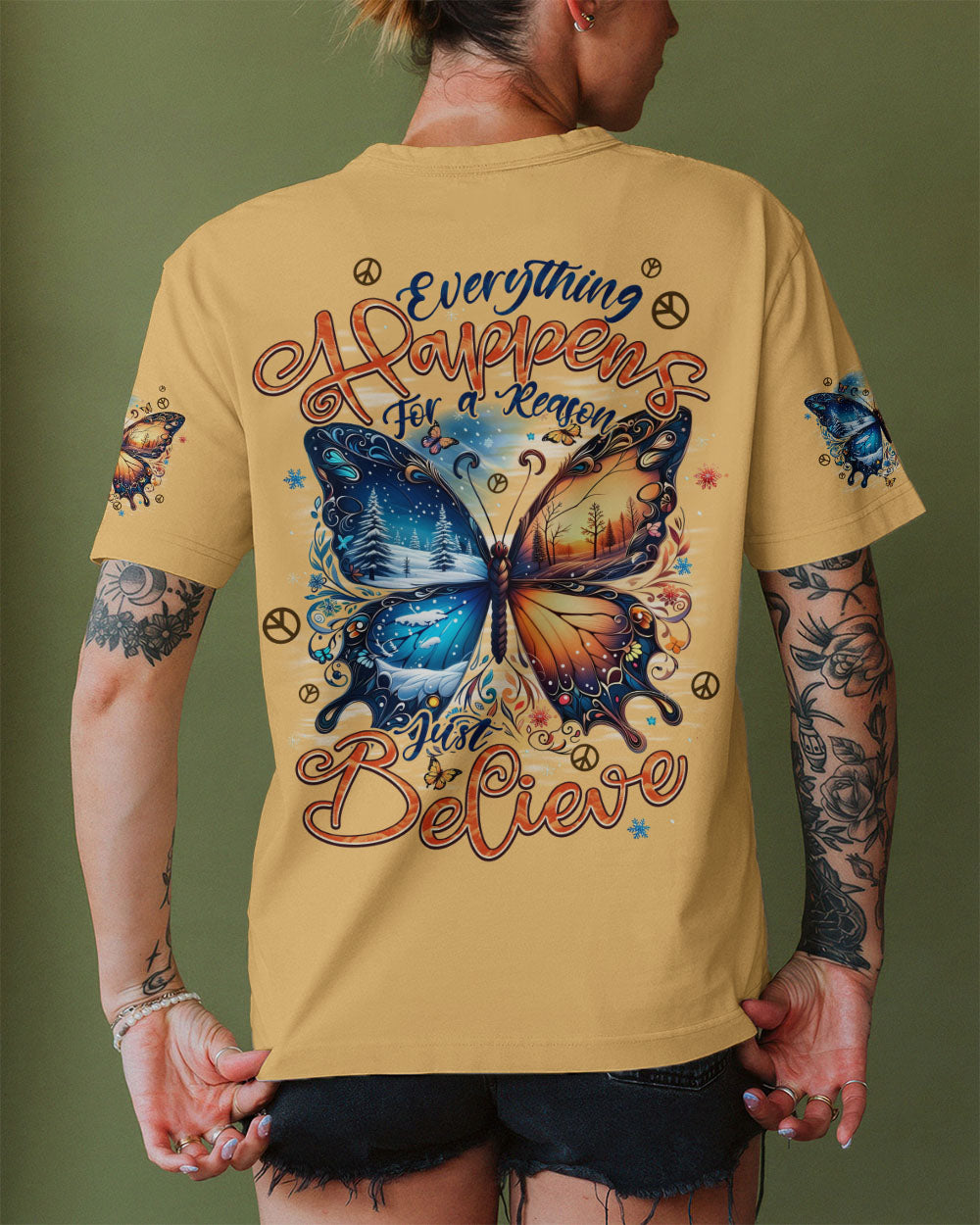 JUST BELIEVE BUTTERFLY ALL OVER PRINT - TYPQ2910251
