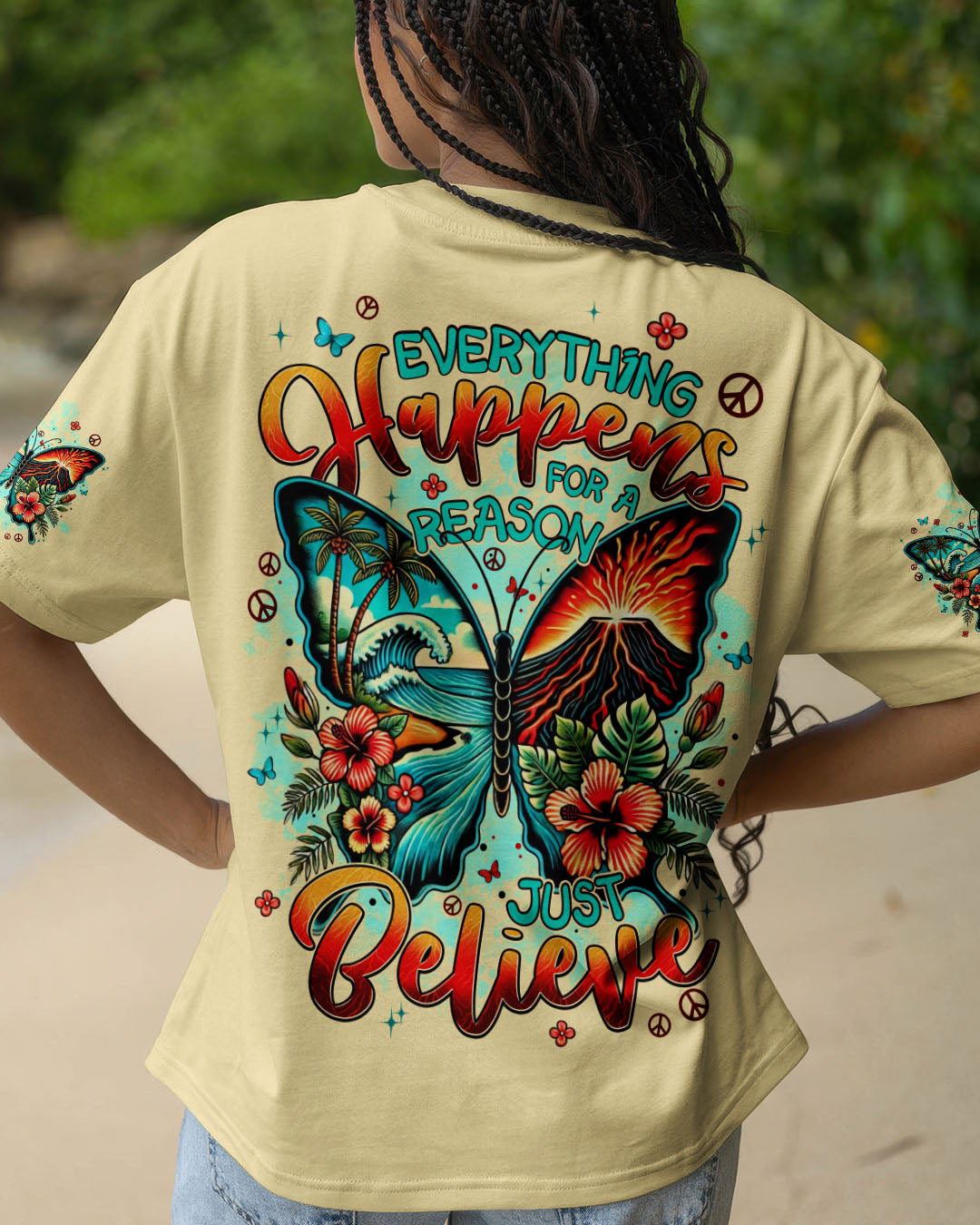JUST BELIEVE BUTTERFLY ALL OVER PRINT - TYPQ3007251