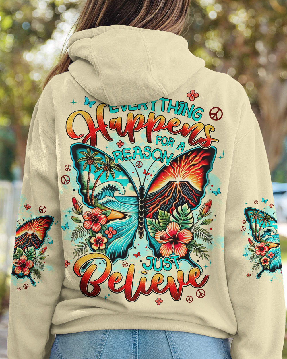 JUST BELIEVE BUTTERFLY ALL OVER PRINT - TYPQ3007251