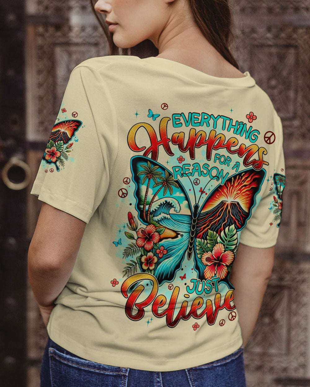 JUST BELIEVE BUTTERFLY ALL OVER PRINT - TYPQ3007251