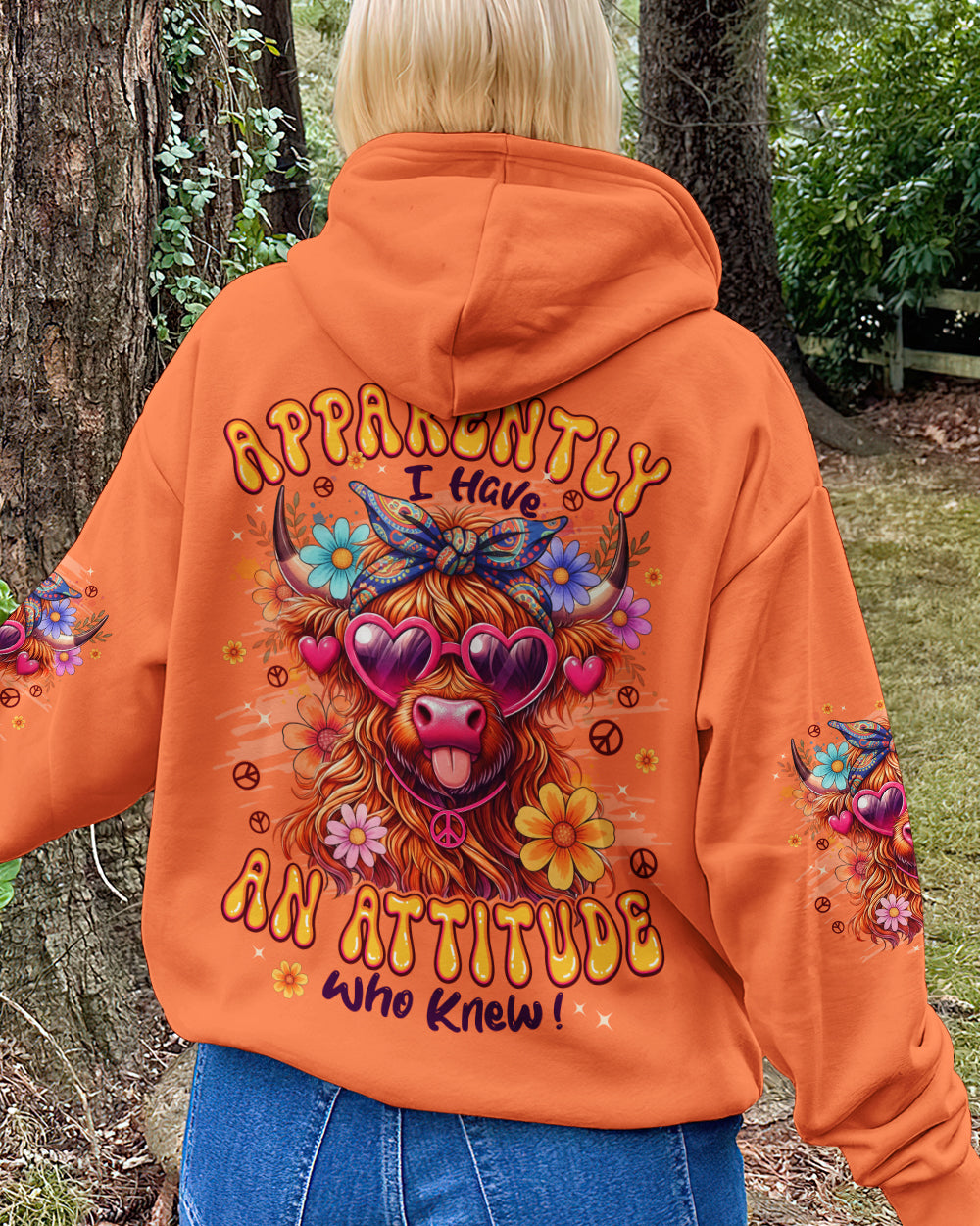 APPARENTLY I HAVE AN ATTITUDE WHO KNEW COW ALL OVER PRINT - TYPQ3012251