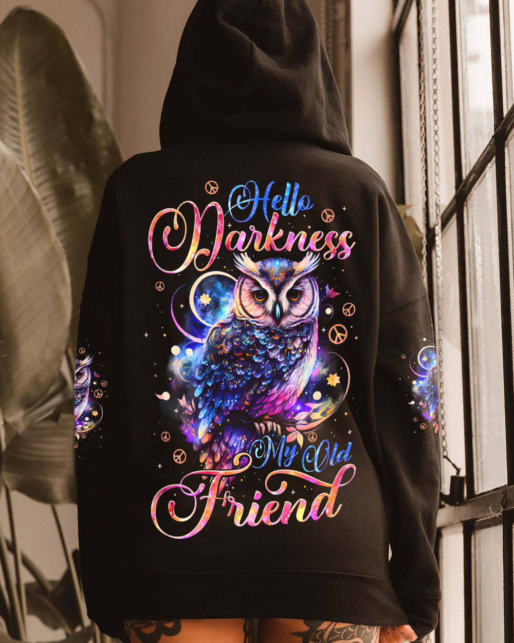 HELLO DARKNESS MY OLD FRIEND OWL ALL OVER PRINT - TYPQ3110251