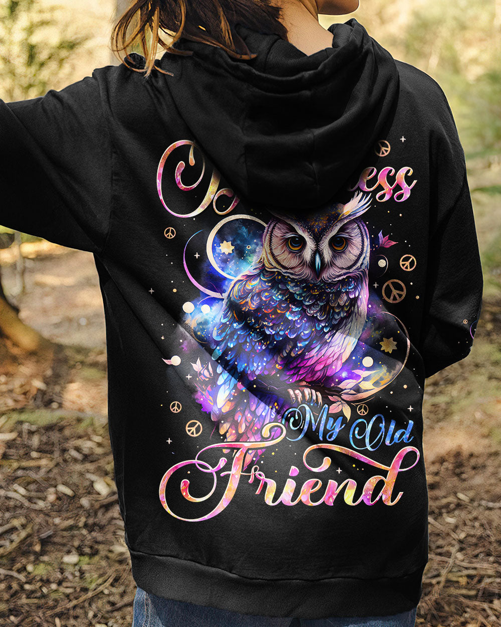 HELLO DARKNESS MY OLD FRIEND OWL ALL OVER PRINT - TYPQ3110251