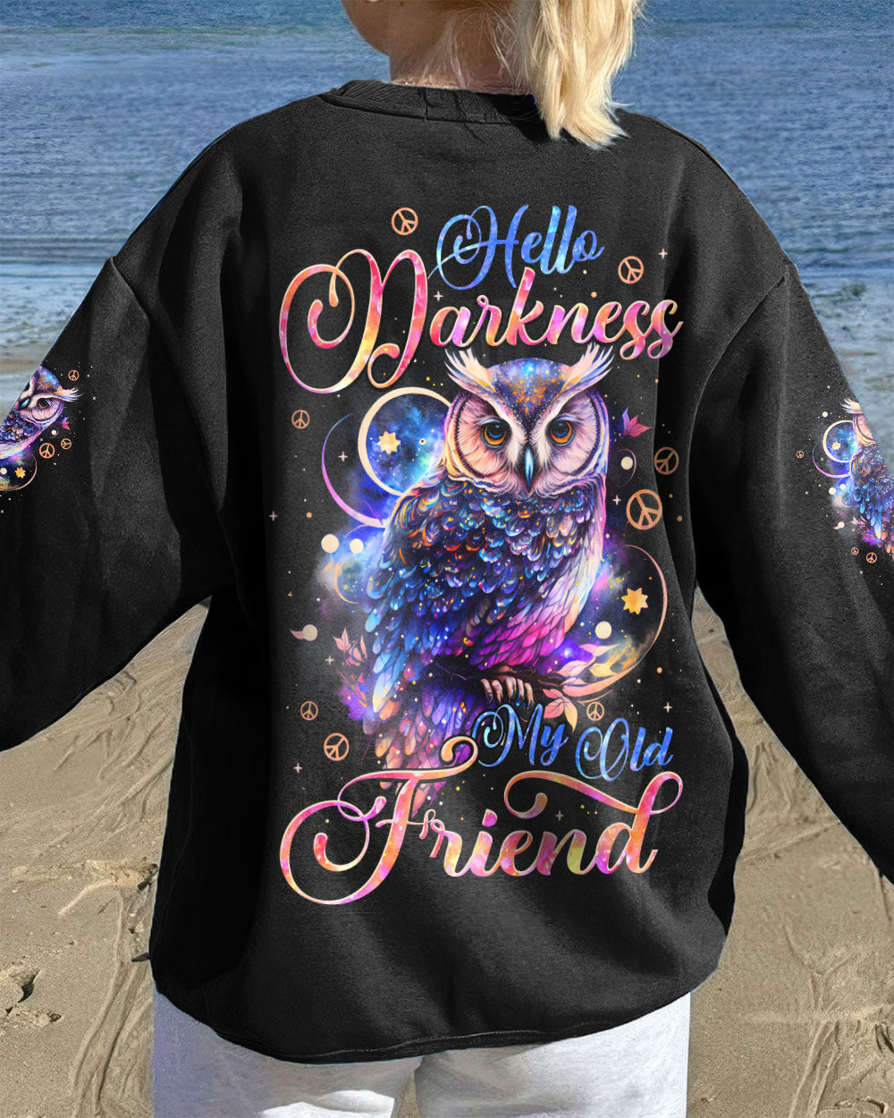 HELLO DARKNESS MY OLD FRIEND OWL ALL OVER PRINT - TYPQ3110251