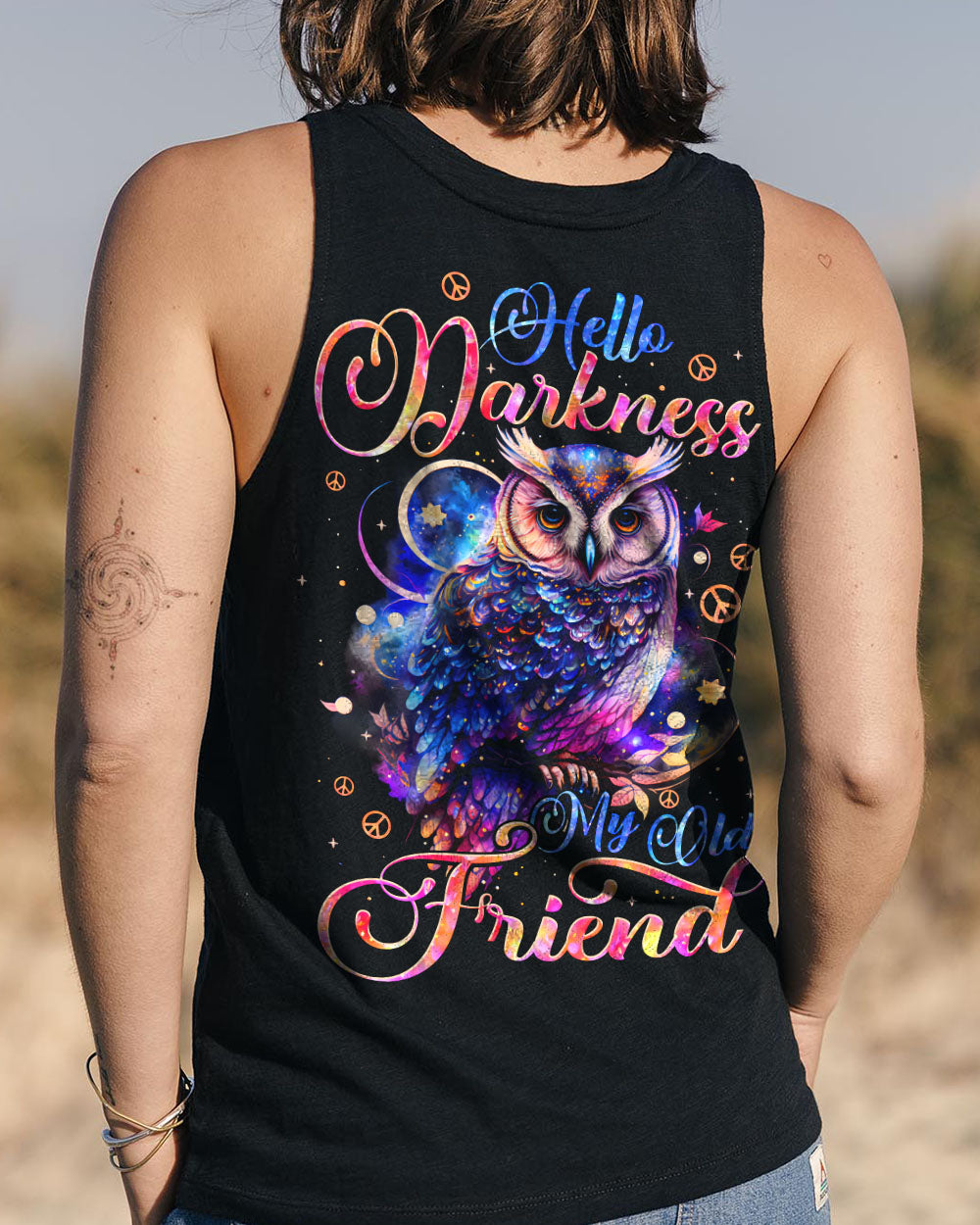 HELLO DARKNESS MY OLD FRIEND OWL ALL OVER PRINT - TYPQ3110251