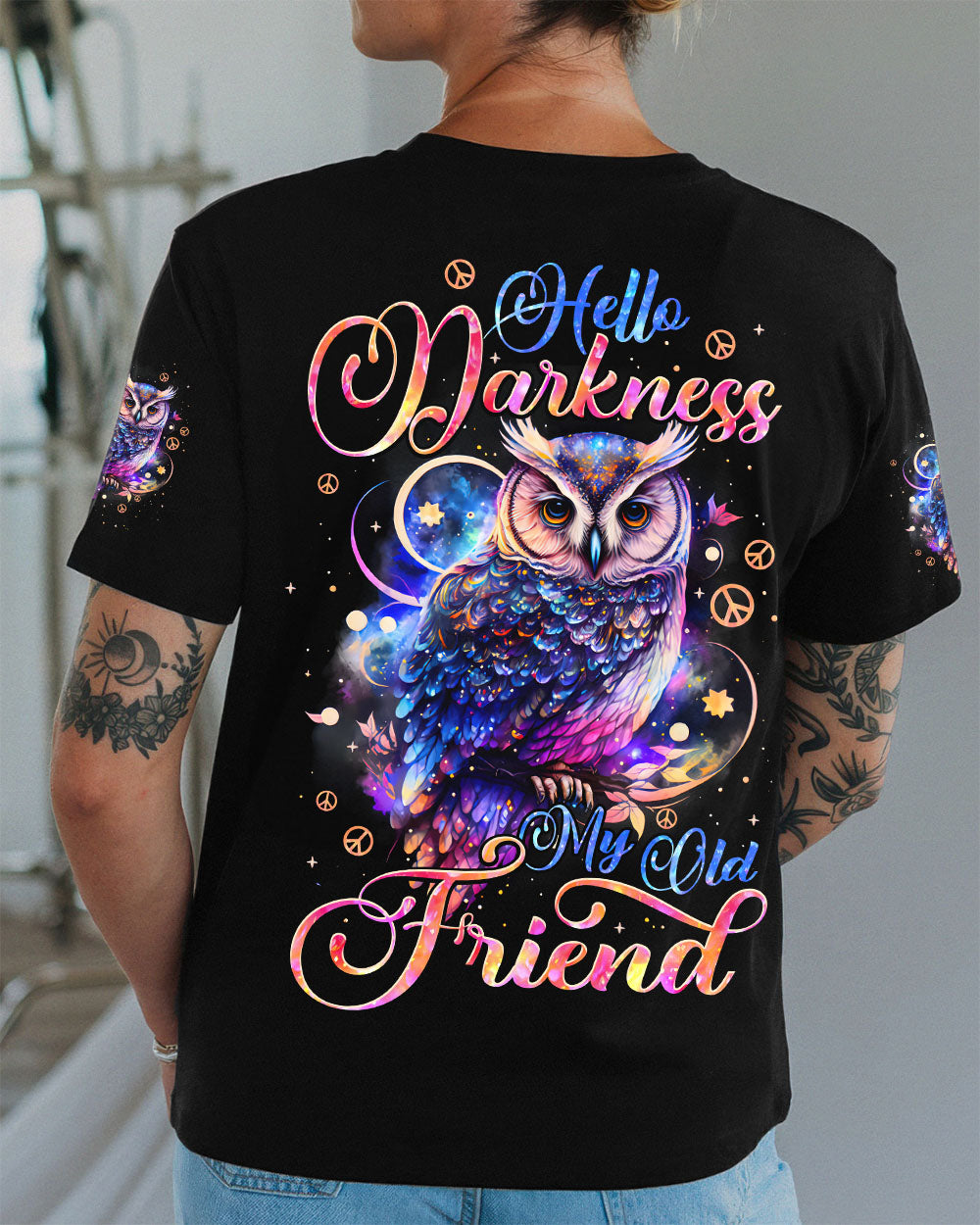 HELLO DARKNESS MY OLD FRIEND OWL ALL OVER PRINT - TYPQ3110251