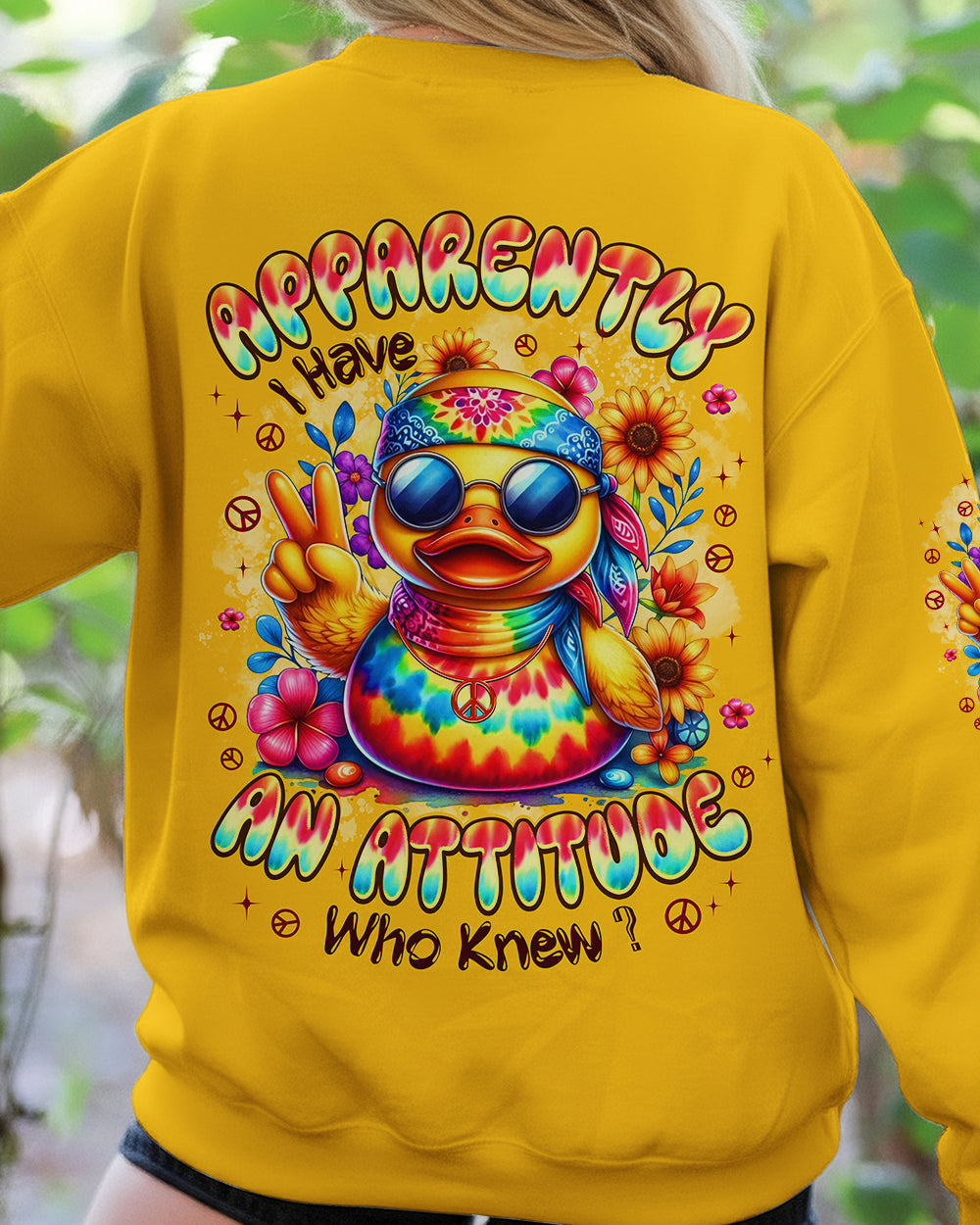 APPARENTLY I HAVE AN ATTITUDE WHO KNEW DUCK ALL OVER PRINT - TYPQ3112252