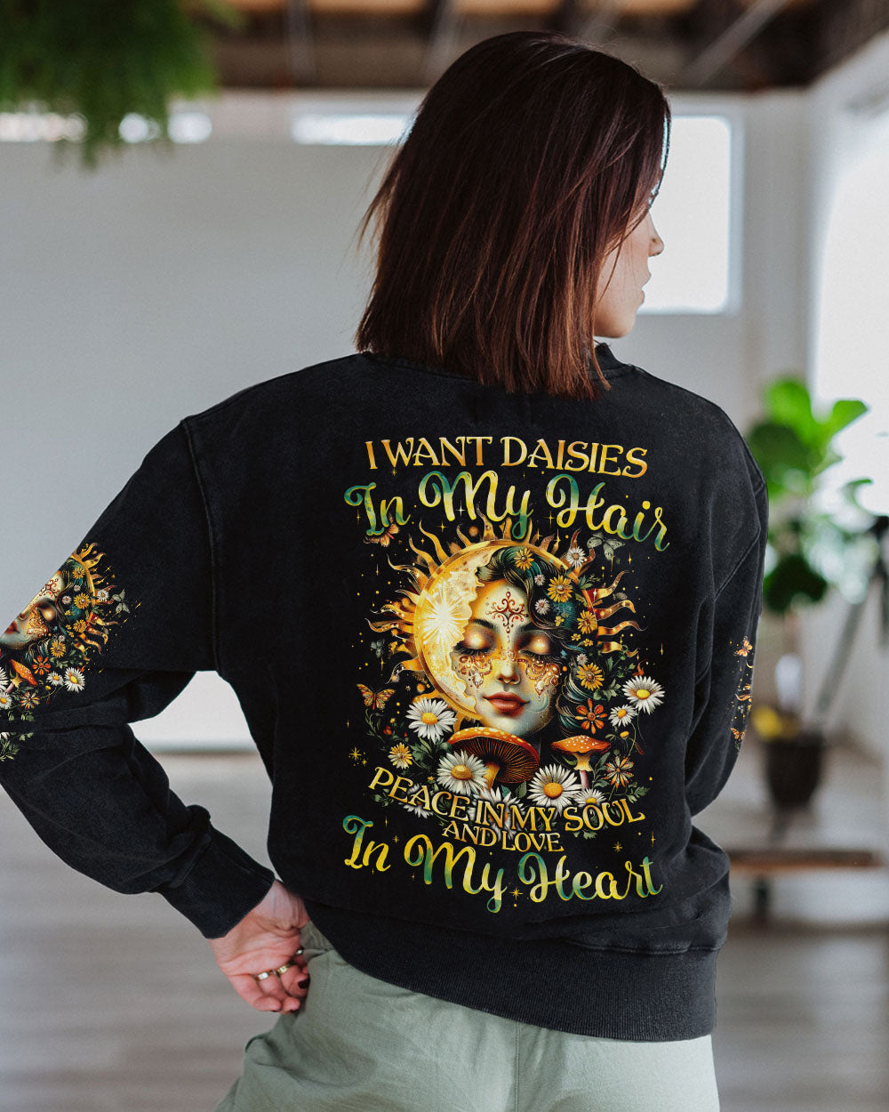 I WANT DAISIES IN MY HAIR SUN AND MOON ALL OVER PRINT - TYQY0108244