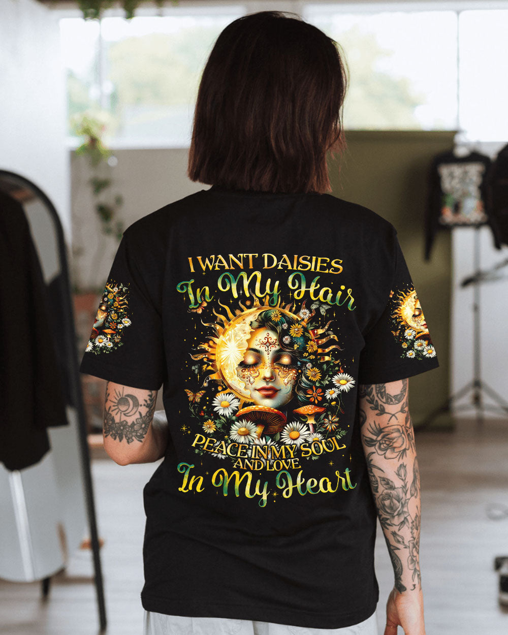 I WANT DAISIES IN MY HAIR SUN AND MOON ALL OVER PRINT - TYQY0108244