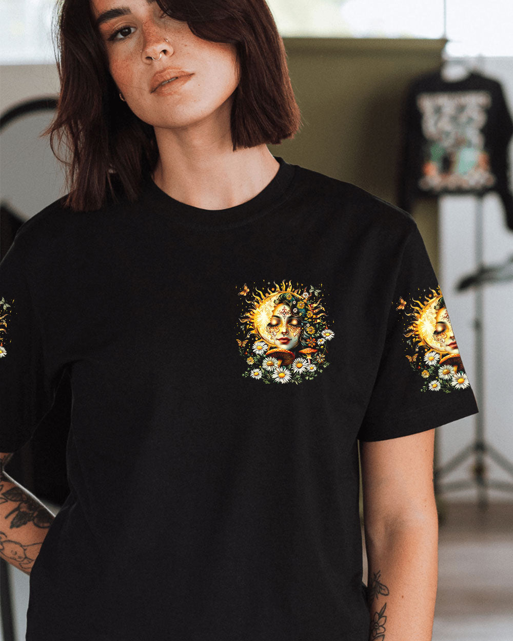 I WANT DAISIES IN MY HAIR SUN AND MOON ALL OVER PRINT - TYQY0108244