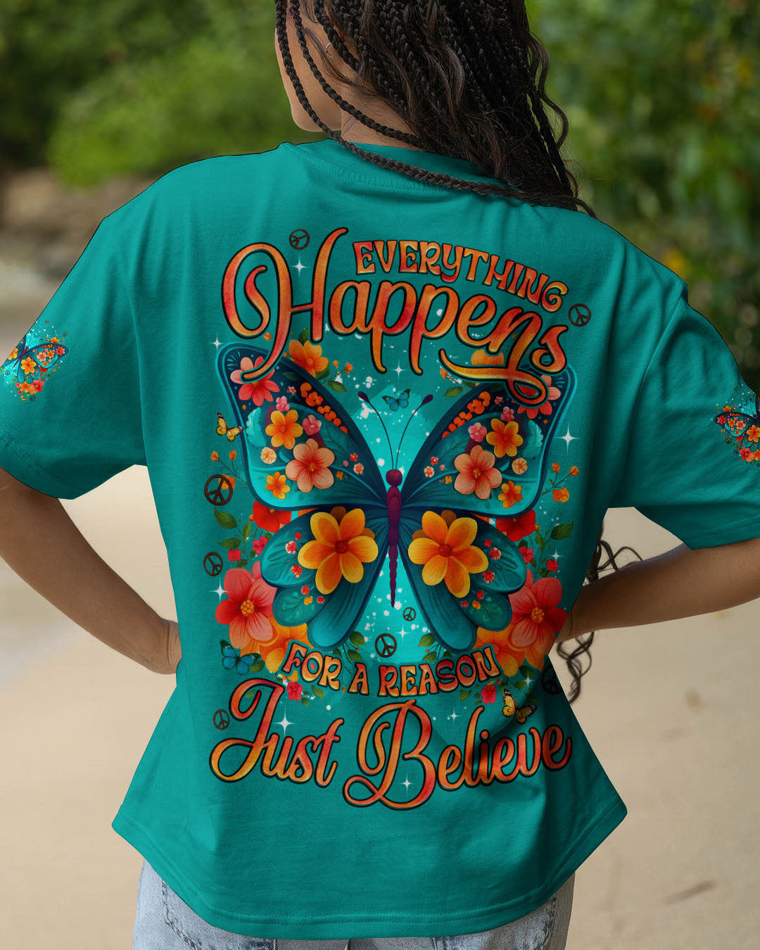 JUST BELIEVE BUTTERFLY ALL OVER PRINT - TYQY0111251