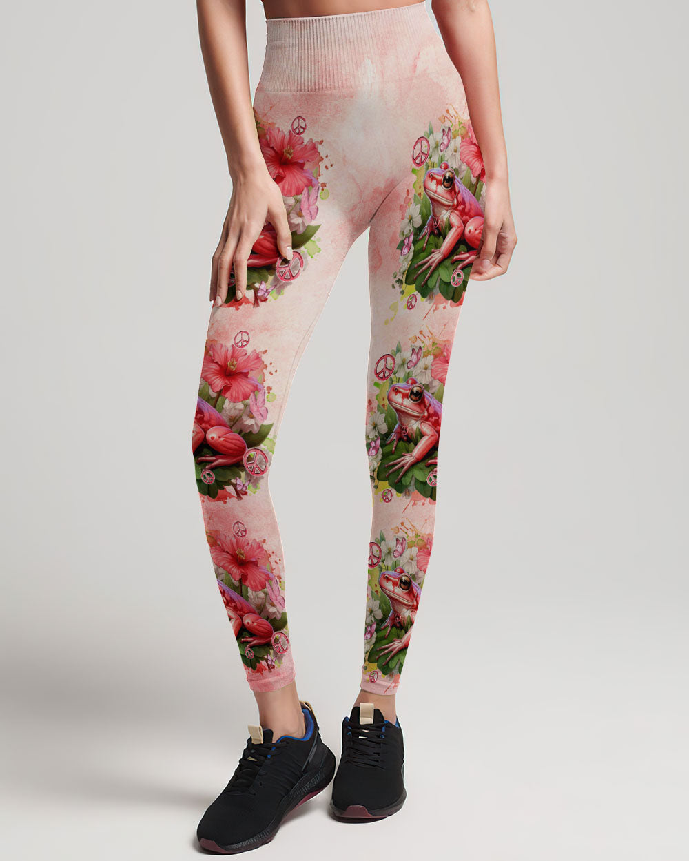BE YOU THE WORLD WILL ADJUST PINK FROG ALL OVER PRINT - TYQY0112234