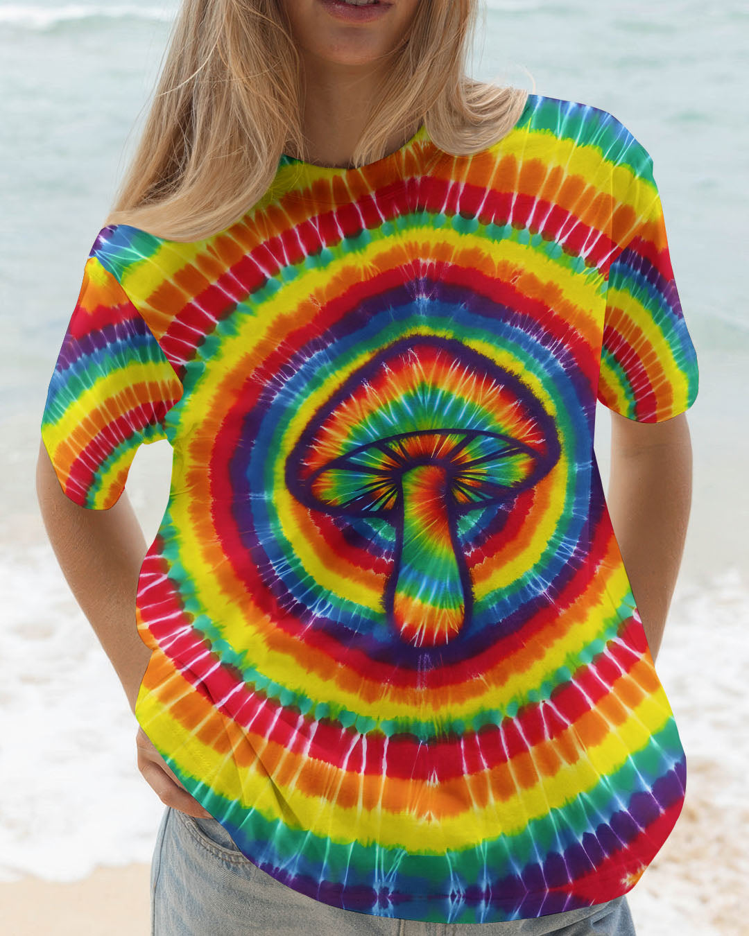 MUSHROOM COLORFUL TIE DYE ALL OVER PRINT - TYQY0112251