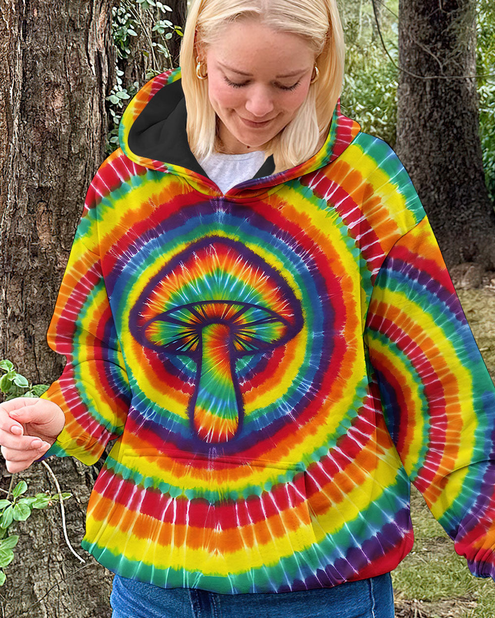 MUSHROOM COLORFUL TIE DYE ALL OVER PRINT - TYQY0112251