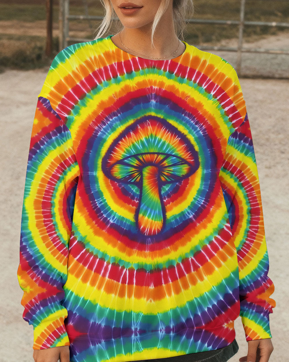MUSHROOM COLORFUL TIE DYE ALL OVER PRINT - TYQY0112251