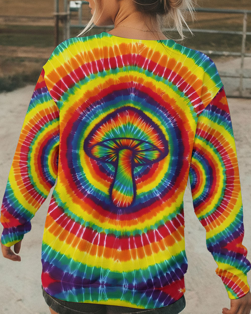 MUSHROOM COLORFUL TIE DYE ALL OVER PRINT - TYQY0112251