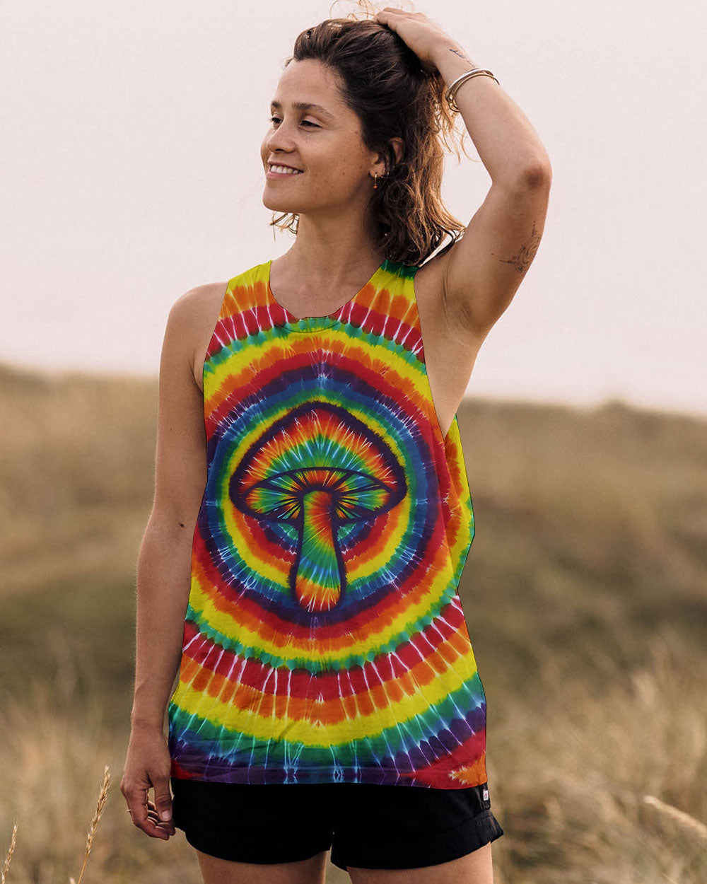 MUSHROOM COLORFUL TIE DYE ALL OVER PRINT - TYQY0112251