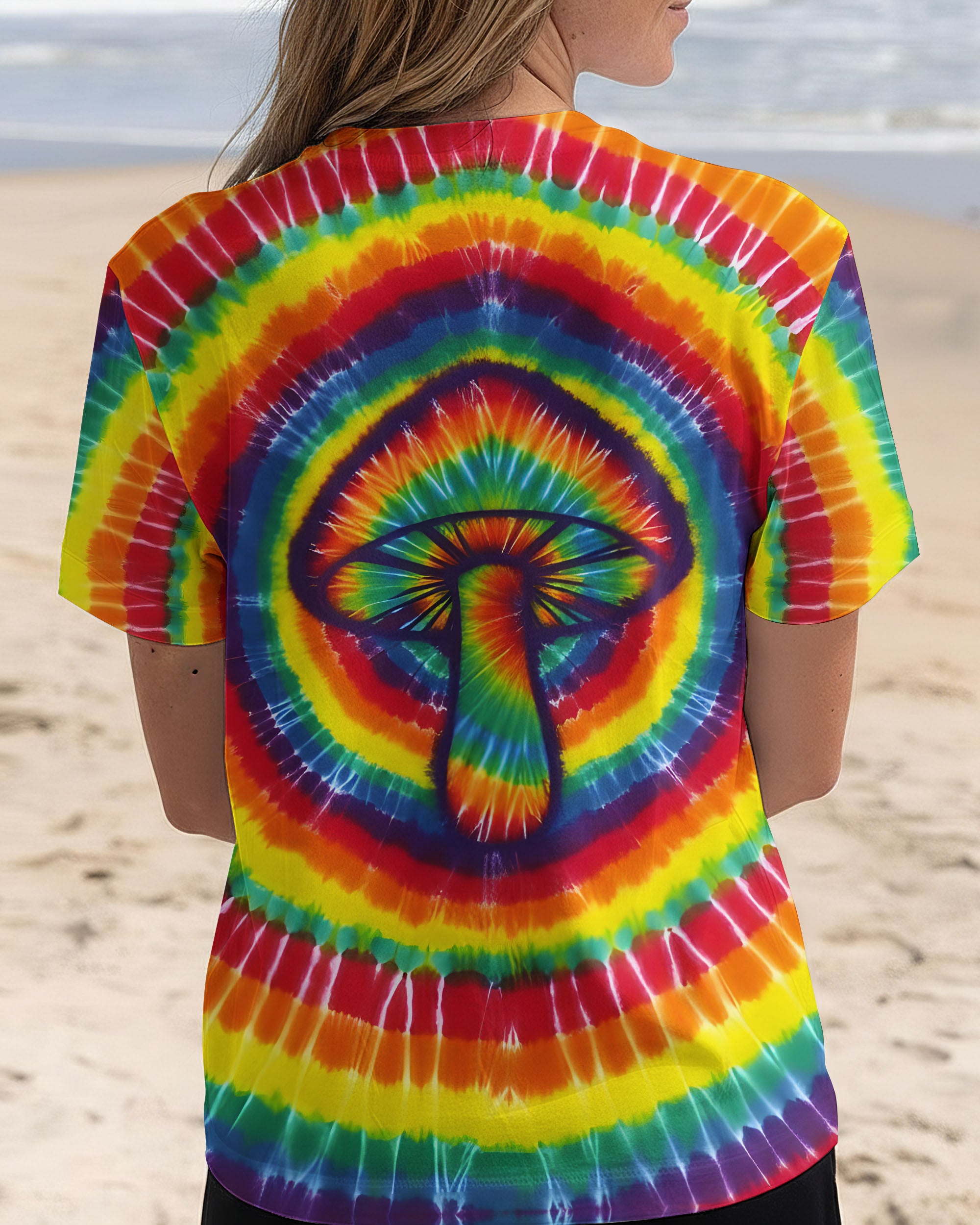 MUSHROOM COLORFUL TIE DYE ALL OVER PRINT - TYQY0112251