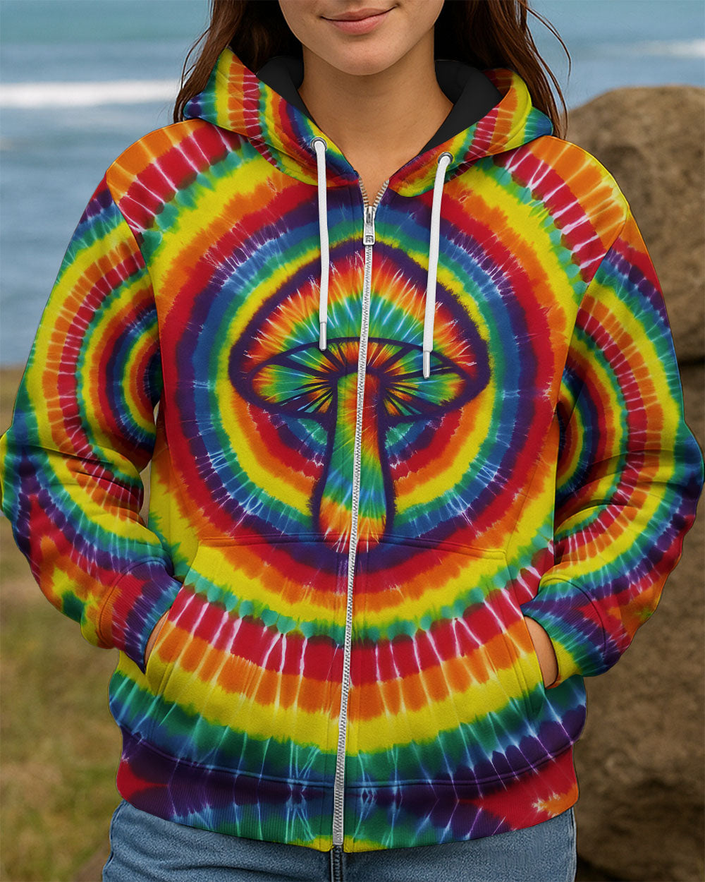 MUSHROOM COLORFUL TIE DYE ALL OVER PRINT - TYQY0112251