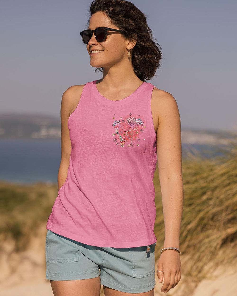 PRETTY IN PINK FLAMINGO ALL OVER PRINT - TYQY0307242