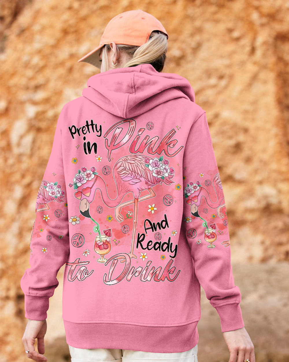 PRETTY IN PINK FLAMINGO ALL OVER PRINT - TYQY0307242
