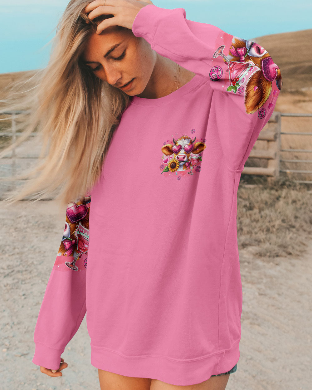 PRETTY IN PINK HEIFER ALL OVER PRINT - TYQY0307244