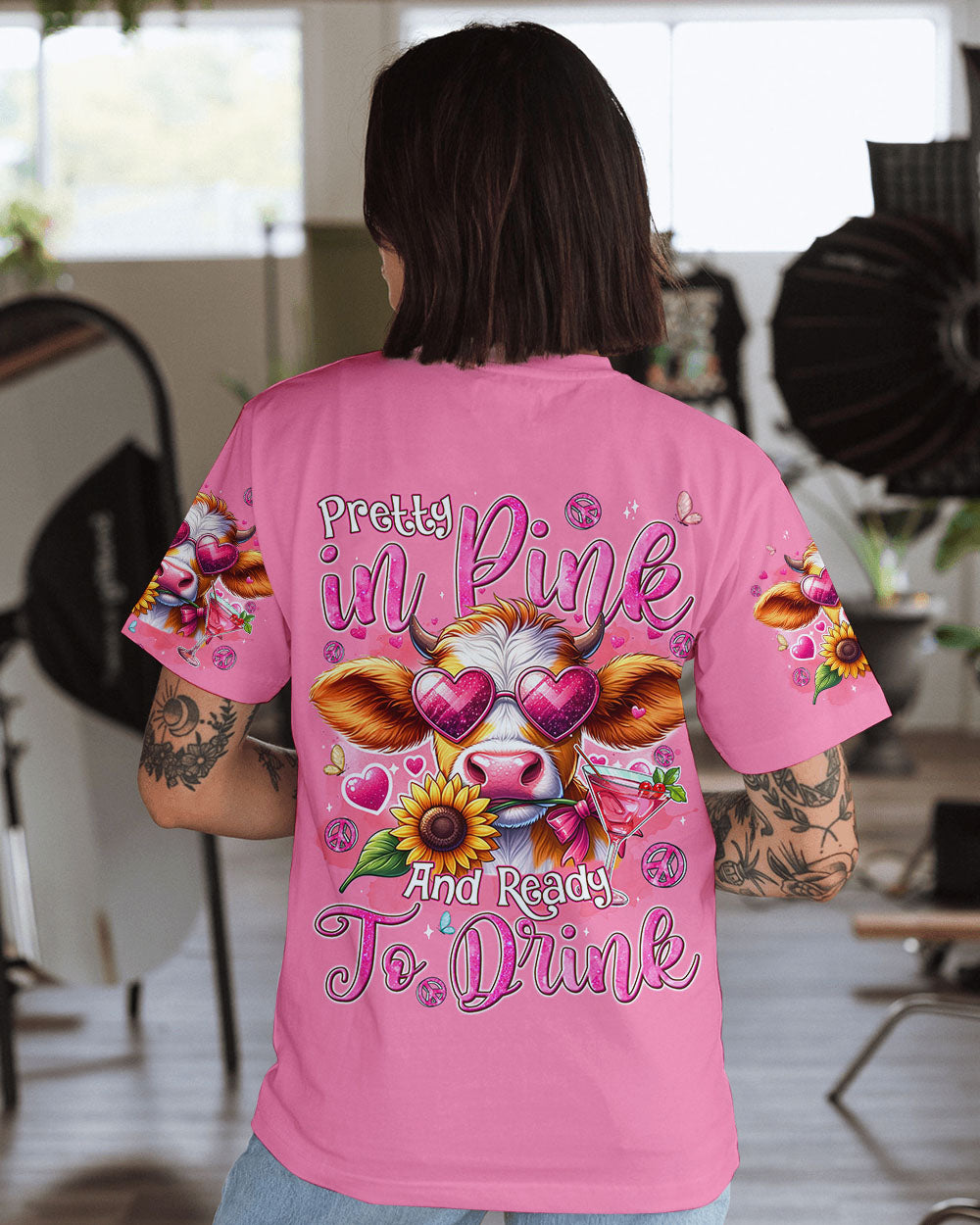 PRETTY IN PINK HEIFER ALL OVER PRINT - TYQY0307244