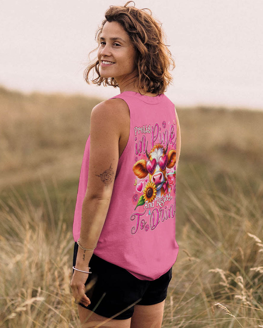 PRETTY IN PINK HEIFER ALL OVER PRINT - TYQY0307244