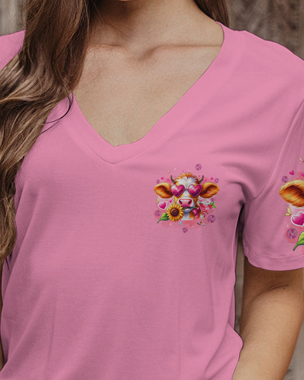 PRETTY IN PINK HEIFER ALL OVER PRINT - TYQY0307244