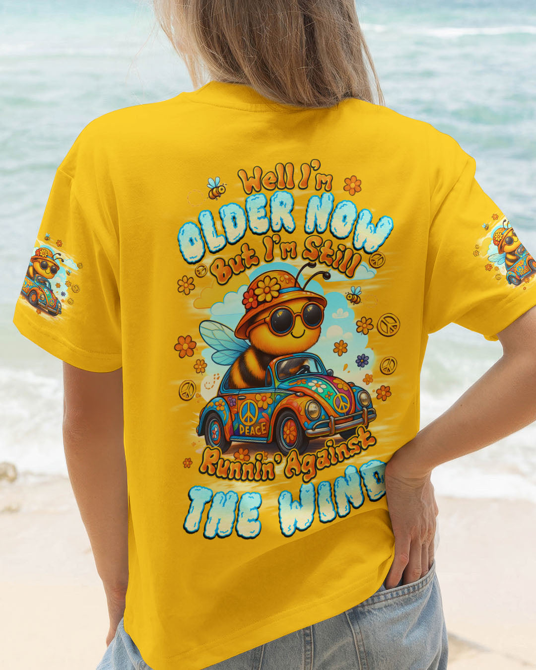 RUNNING AGAINST THE WIND BEE HIPPIE ALL OVER PRINT - TYQY0307252