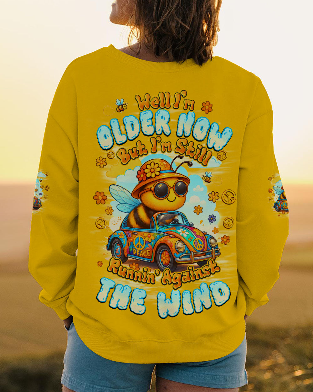 RUNNING AGAINST THE WIND BEE HIPPIE ALL OVER PRINT - TYQY0307252