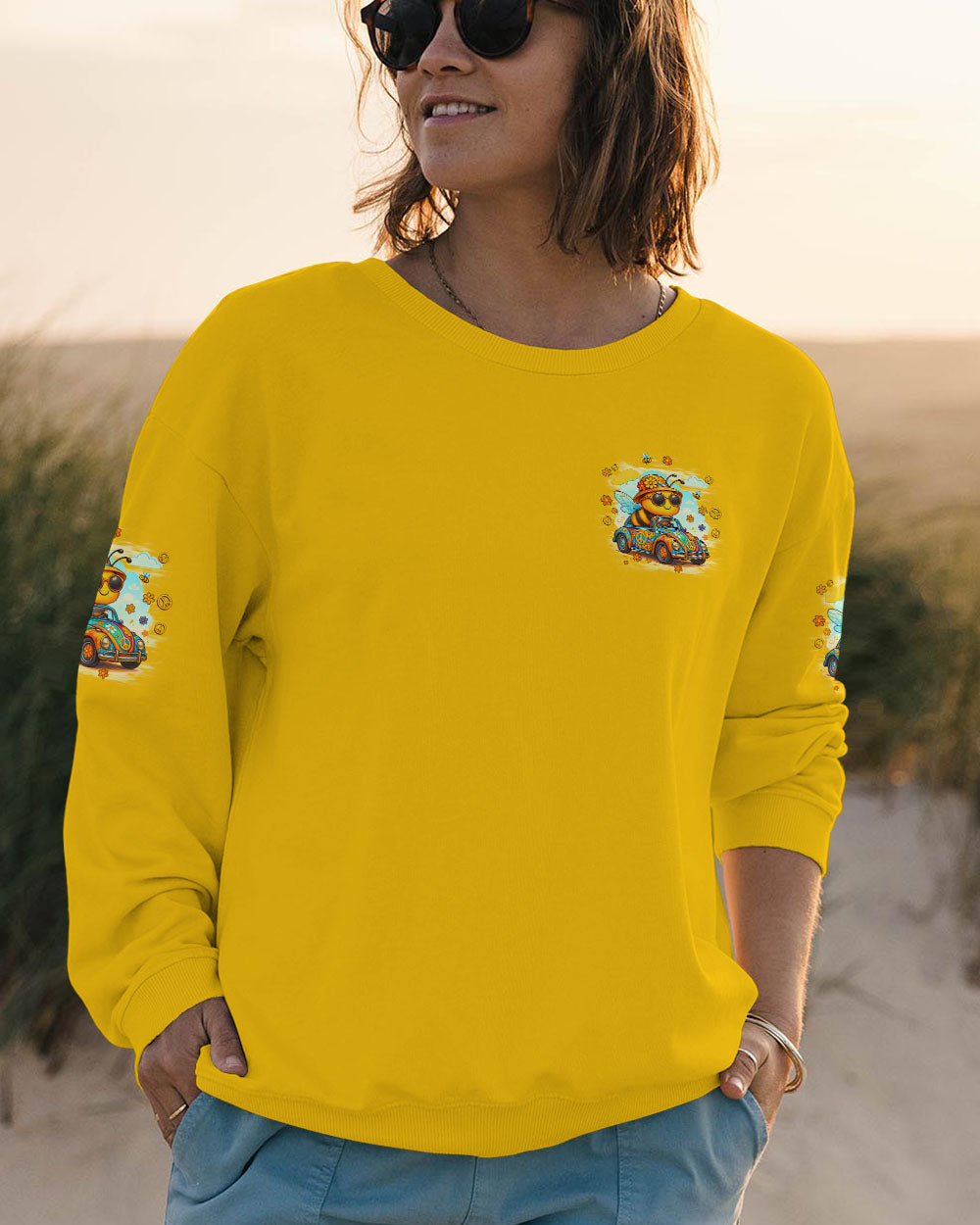 RUNNING AGAINST THE WIND BEE HIPPIE ALL OVER PRINT - TYQY0307252