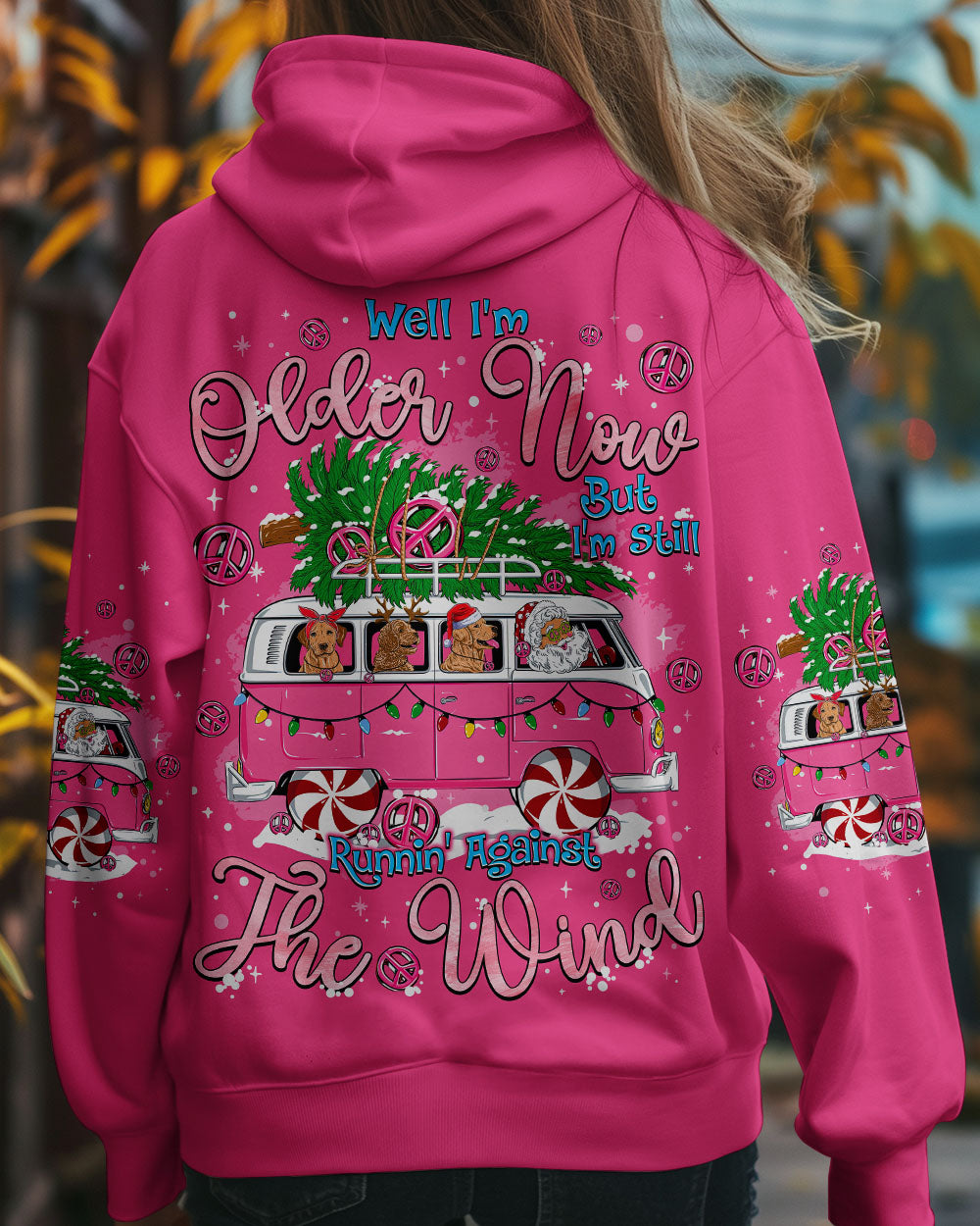 RUNNING AGAINST THE WIND SANTA CLAUS CHRISTMAS ALL OVER PRINT - TYQY0310244