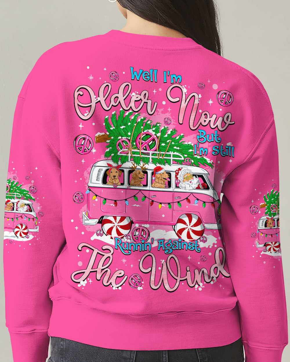 RUNNING AGAINST THE WIND SANTA CLAUS CHRISTMAS ALL OVER PRINT - TYQY0310244