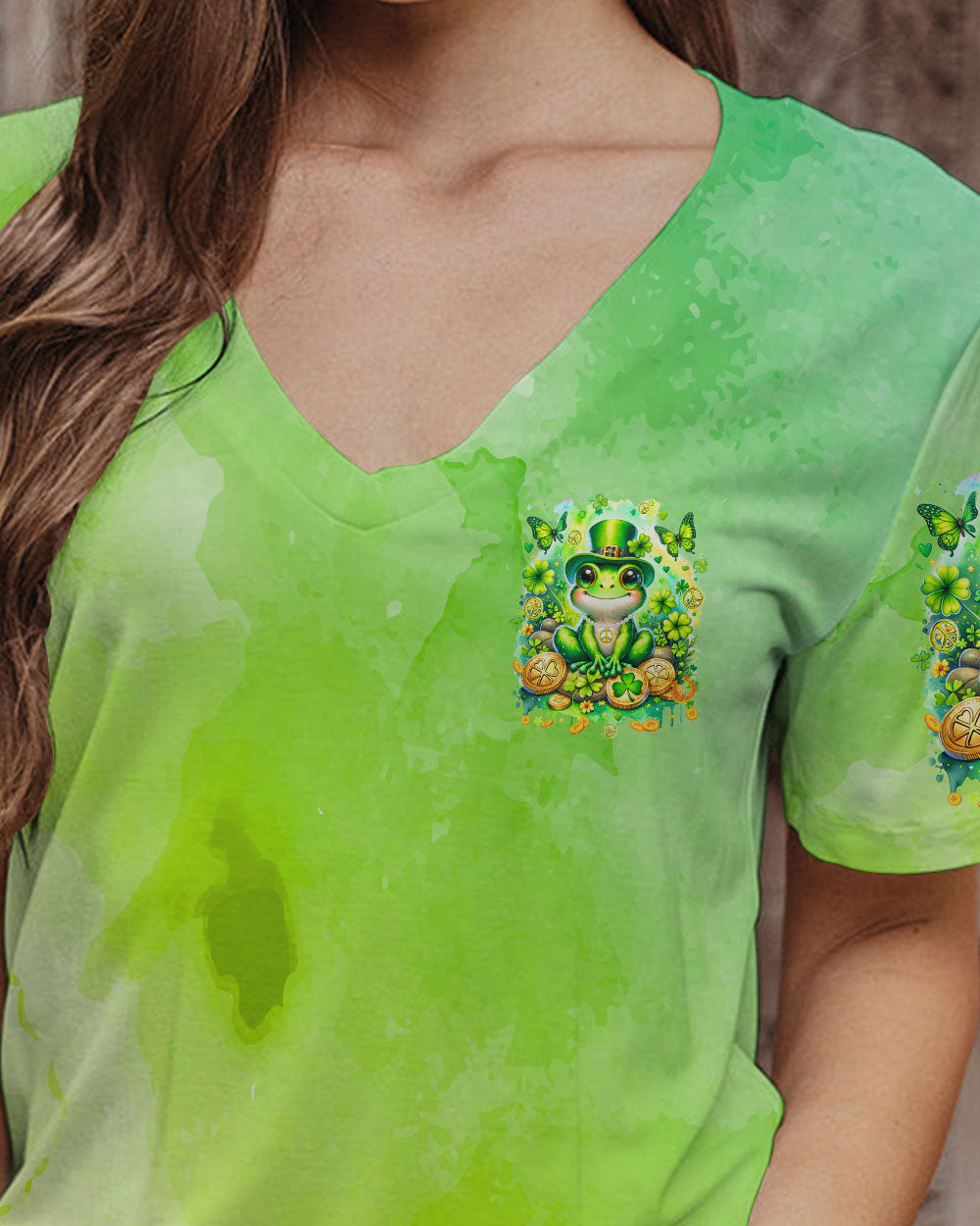 BE YOU THE WORLD WILL ADJUST FROG PATRICK'S DAY ALL OVER PRINT - TYQY0401243