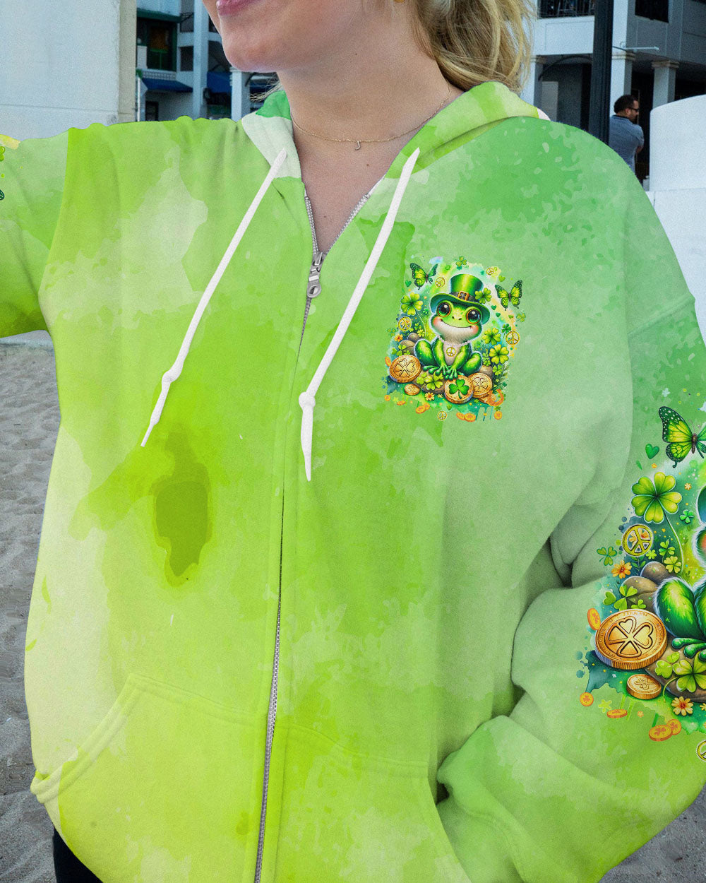 BE YOU THE WORLD WILL ADJUST FROG PATRICK'S DAY ALL OVER PRINT - TYQY0401243