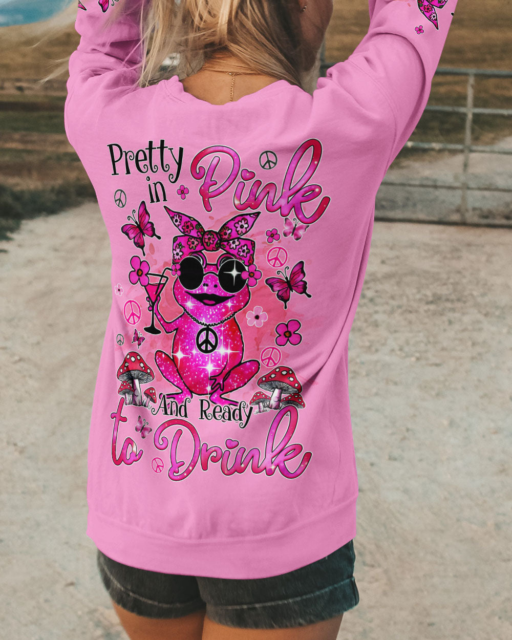PRETTY IN PINK FROG ALL OVER PRINT - TYQY0407245