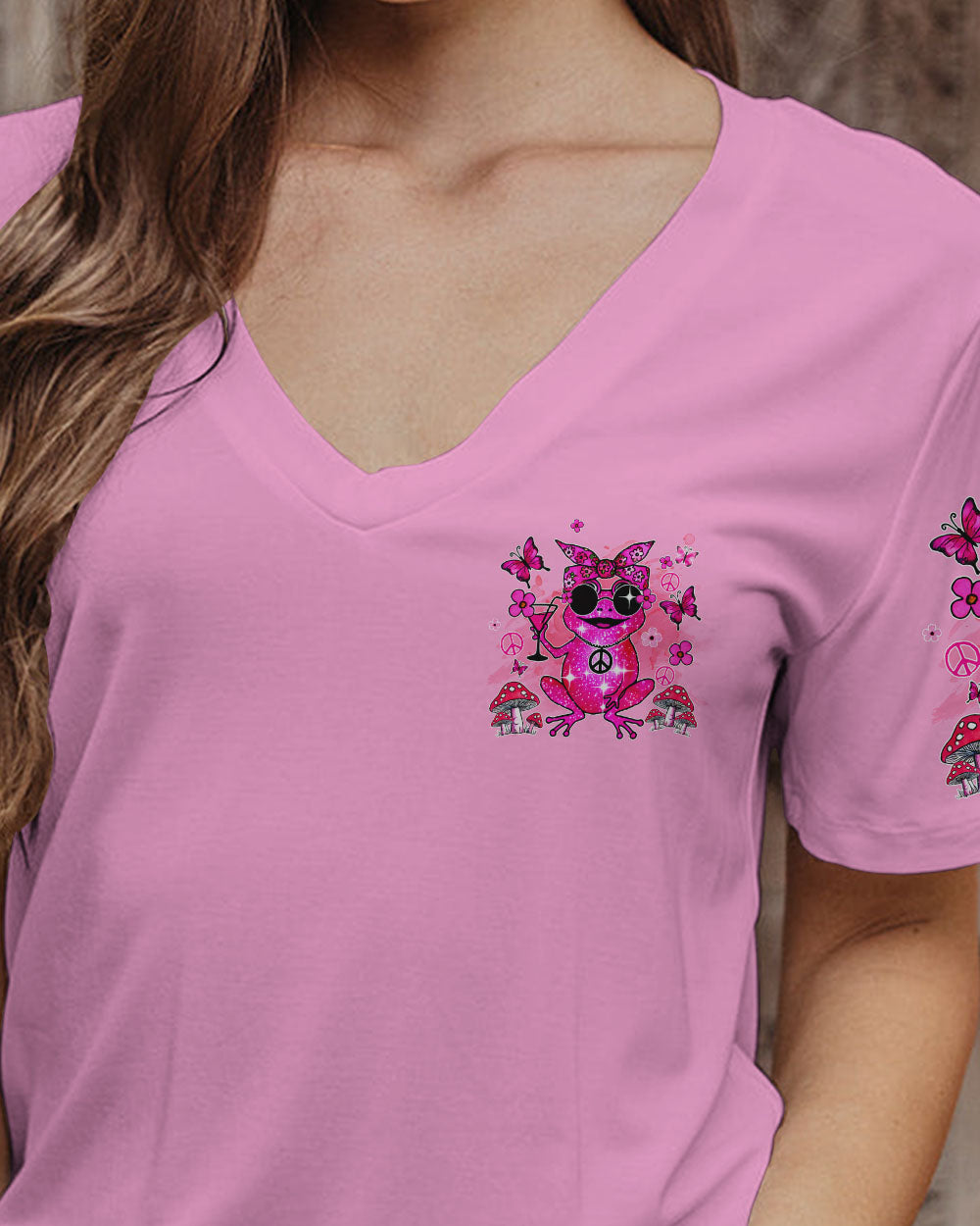 PRETTY IN PINK FROG ALL OVER PRINT - TYQY0407245