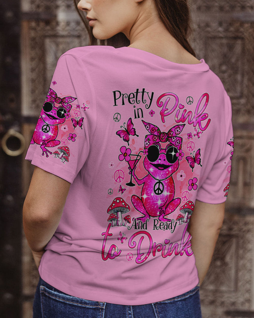 PRETTY IN PINK FROG ALL OVER PRINT - TYQY0407245