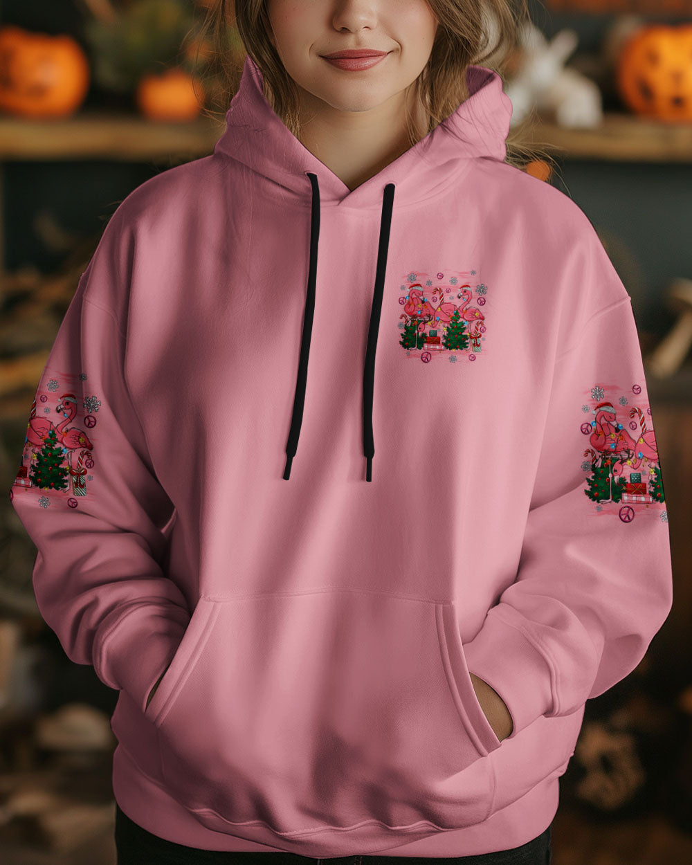 LET'S GO GIRLS FLAMINGOS CHRISTMAS ALL OVER PRINT - TYQY0411243