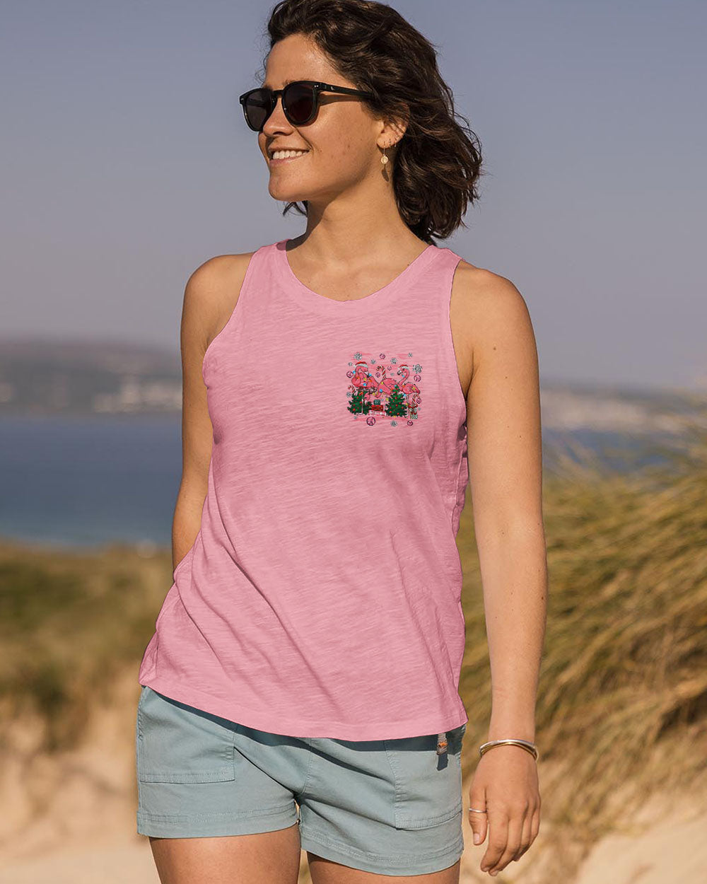 LET'S GO GIRLS FLAMINGOS CHRISTMAS ALL OVER PRINT - TYQY0411243