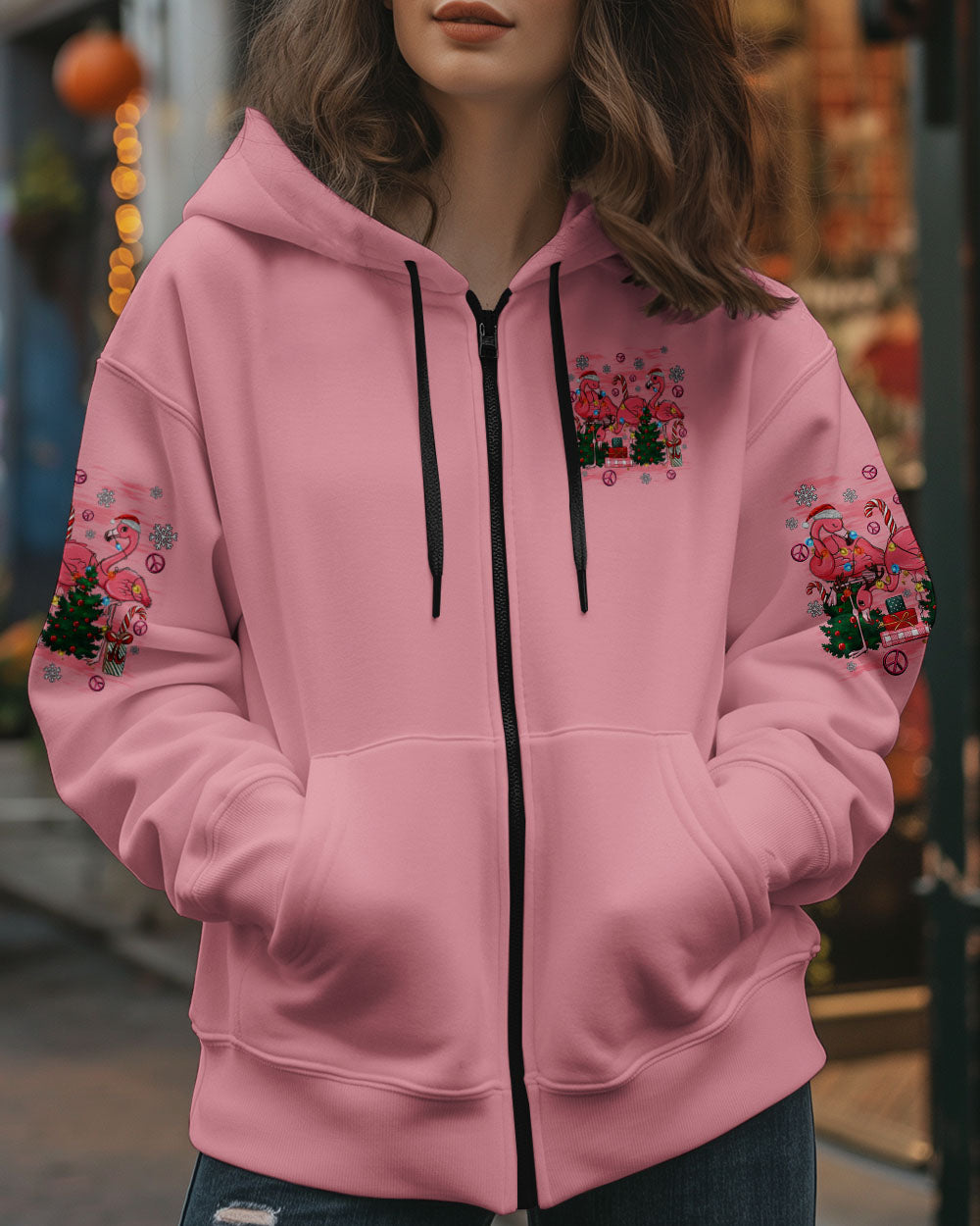LET'S GO GIRLS FLAMINGOS CHRISTMAS ALL OVER PRINT - TYQY0411243